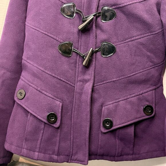 Me Jane Plum Peacoat Size Large Preppy Classic Chic - Picture 3 of 8